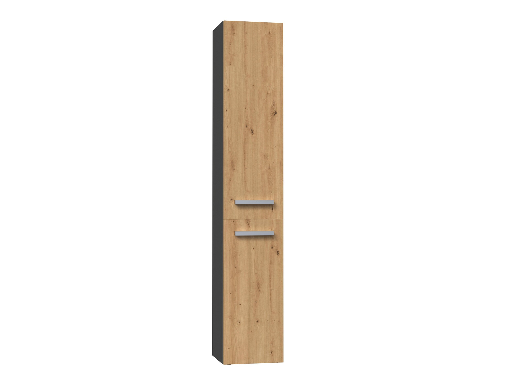 Freestanding bathroom cabinet Nolmaru 107 (Anthracite + Artisan oak)