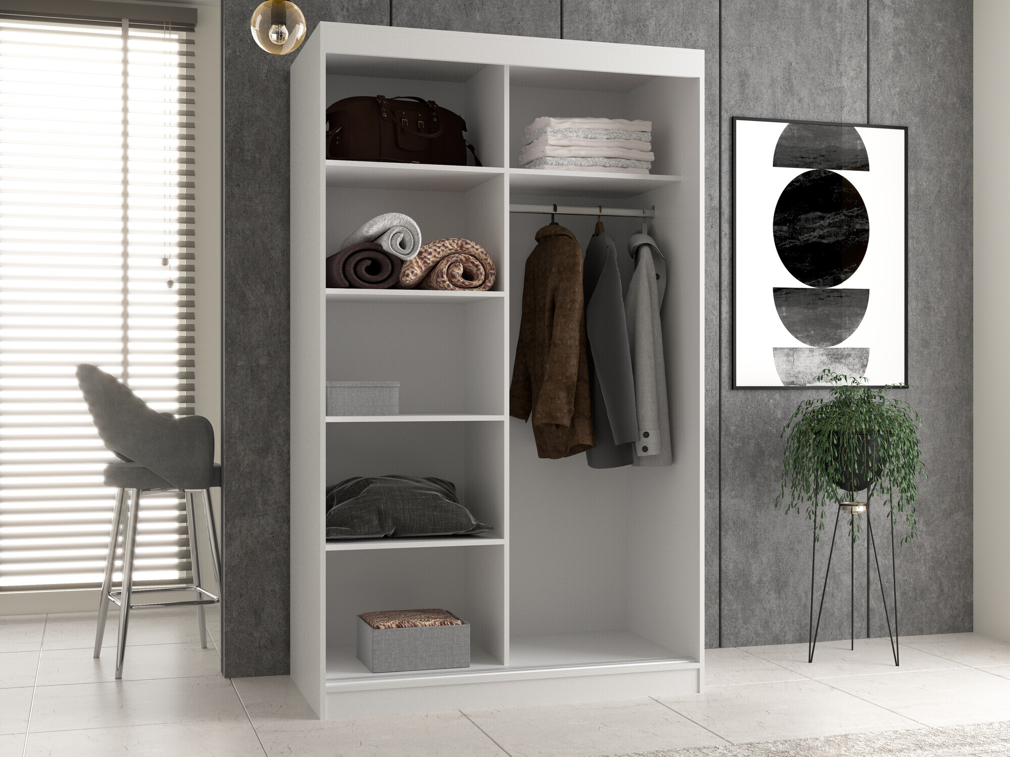 Wardrobe Mandeville 164 (White)