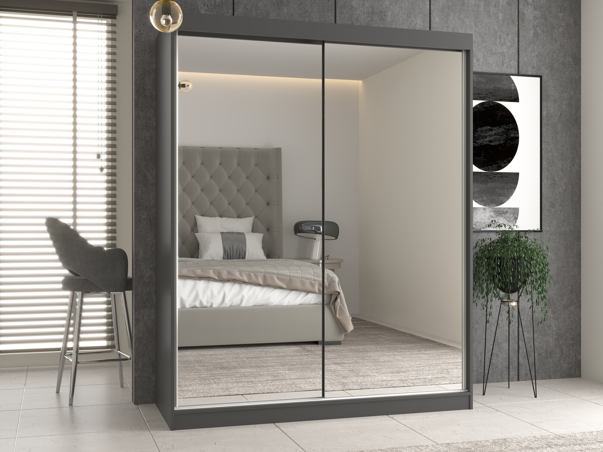 Wardrobe Mandeville 165 (Anthracite)