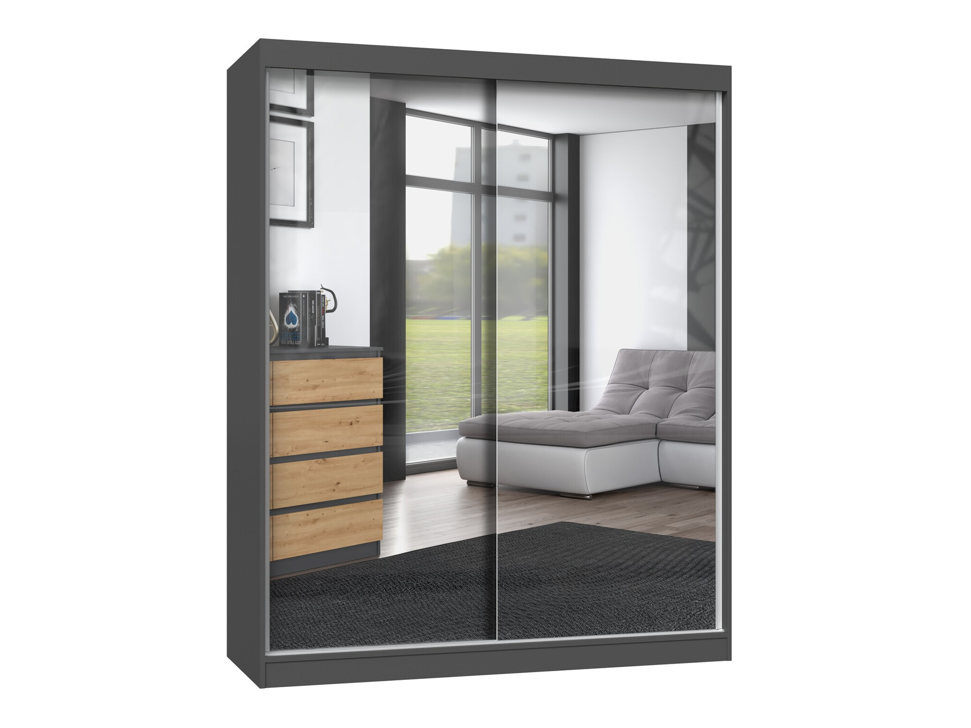 Wardrobe Mandeville 165 (Anthracite)