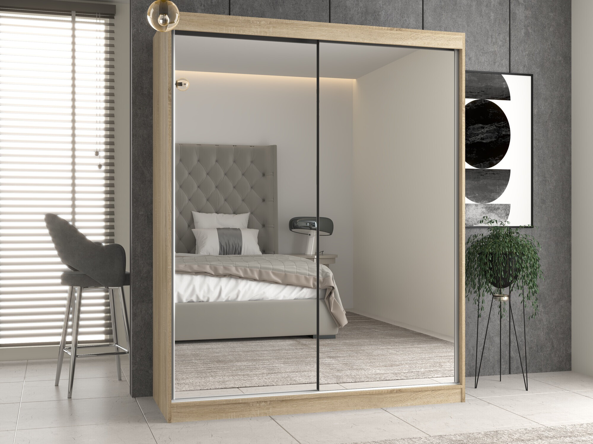 Wardrobe Mandeville 165 (Sonoma oak)