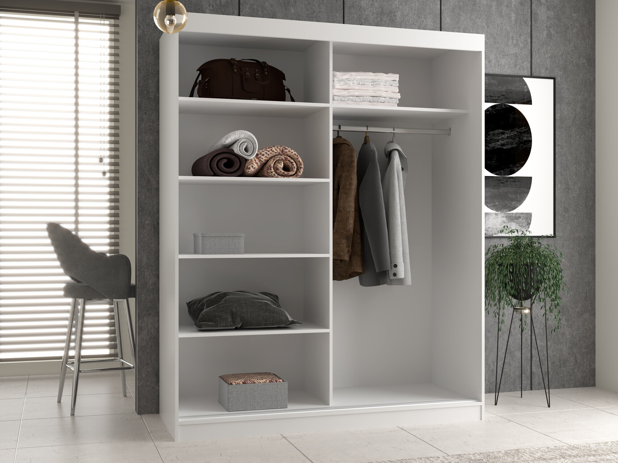 Wardrobe Mandeville 167 (White)