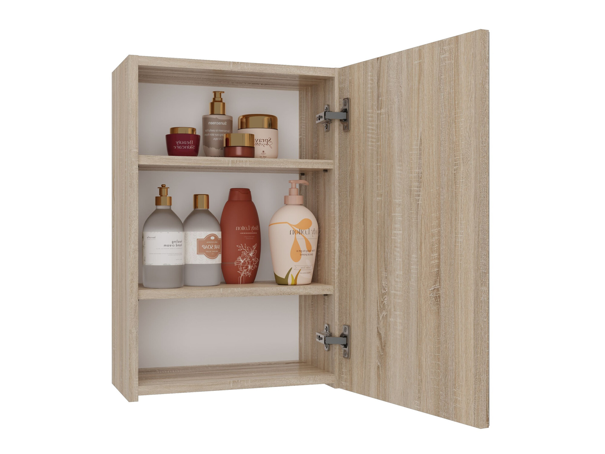 Bathroom mirror cabinet Balelbo 100 (Sonoma oak)