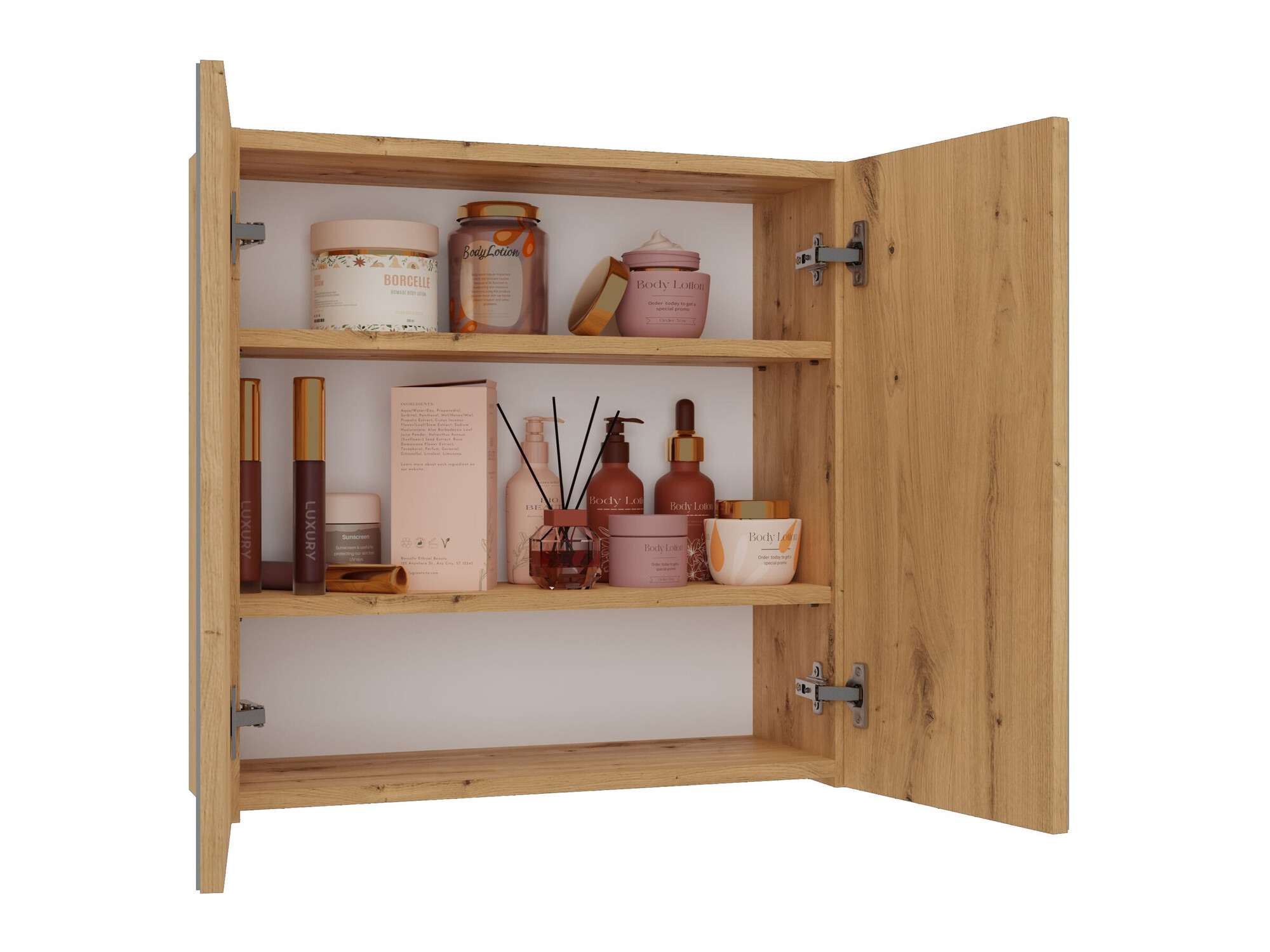 Bathroom mirror cabinet Balelbo 101 (Artisan oak)