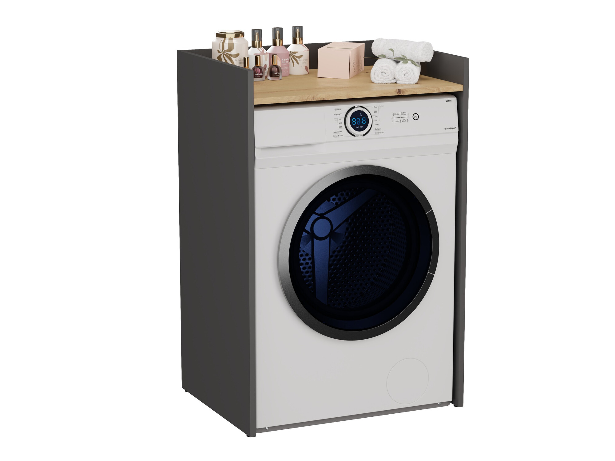 Standing bathroom cabinet Balelbo 102 (Anthracite + Artisan oak)