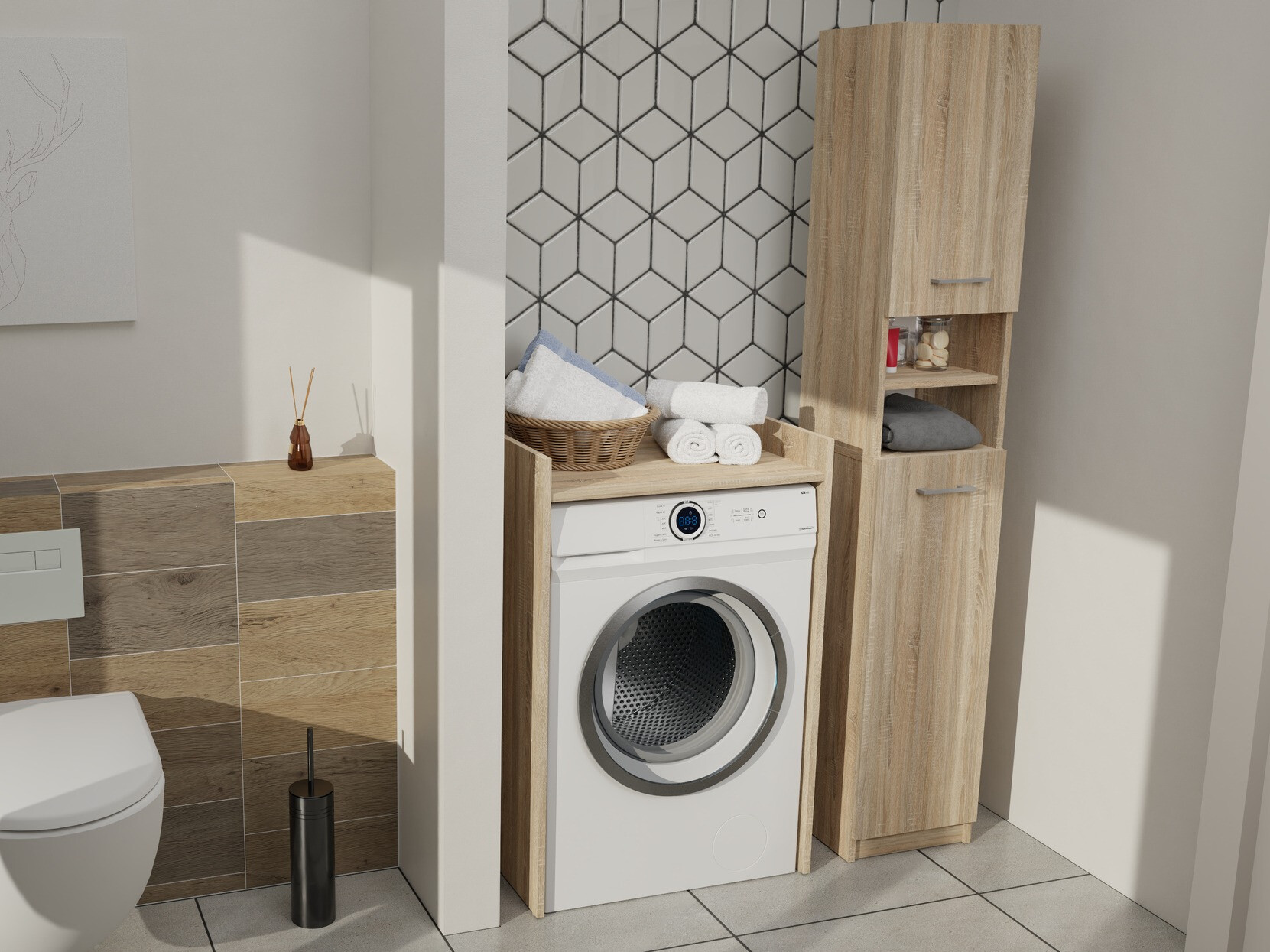 Standing bathroom cabinet Balelbo 102 (Sonoma oak)