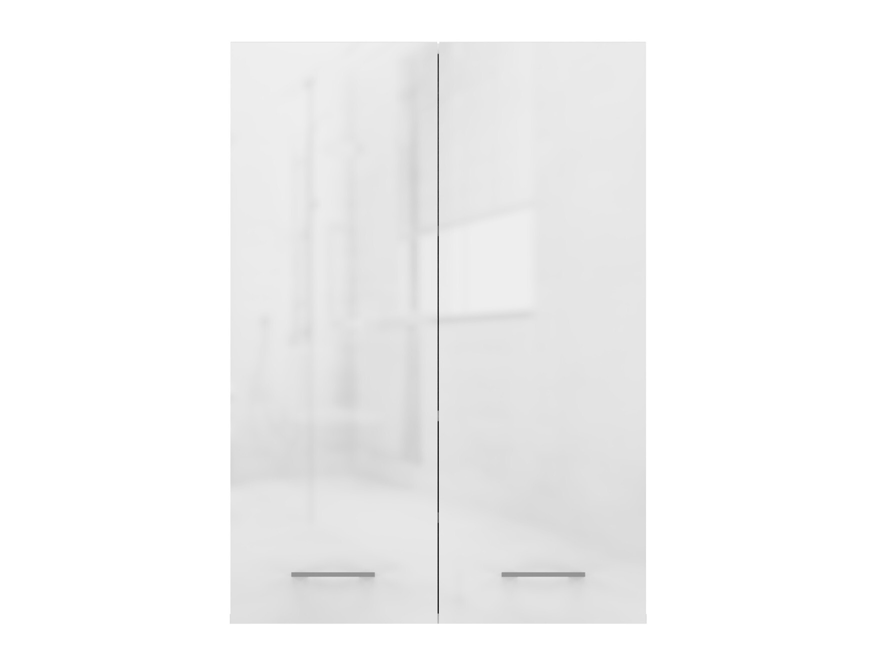 Wall-mounted bathroom cabinet Balelbo 105 (White + Glossy white)