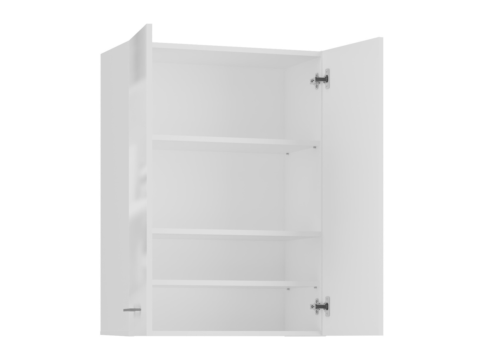 Wall-mounted bathroom cabinet Balelbo 105 (White + Glossy white)