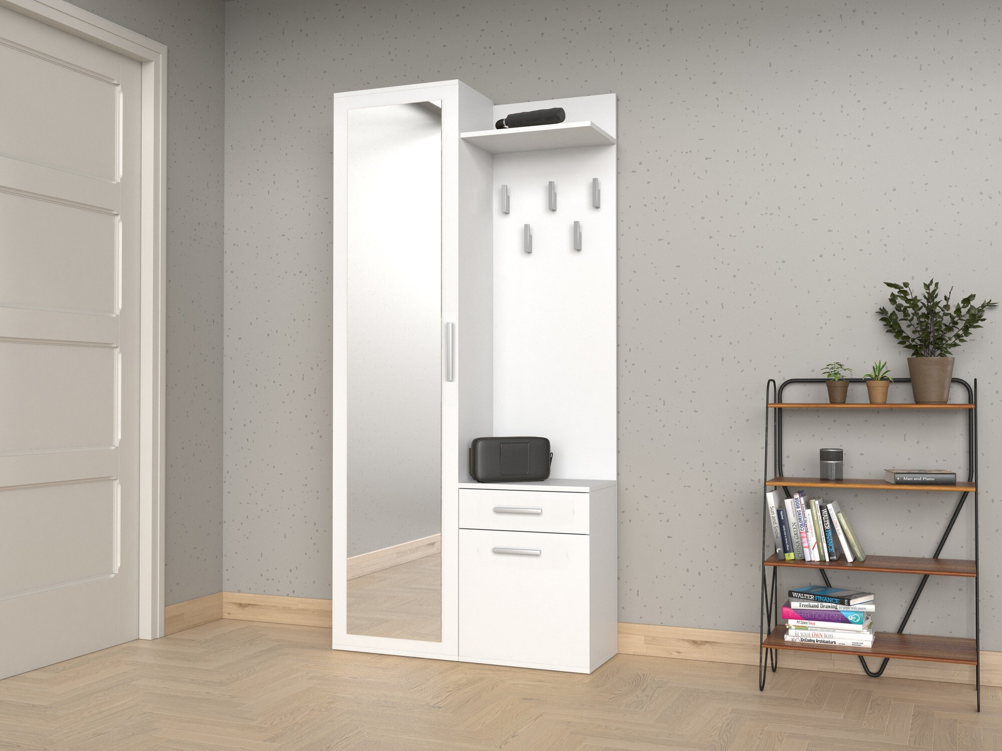 Wardrobe Mandeville 127 (Matt white)