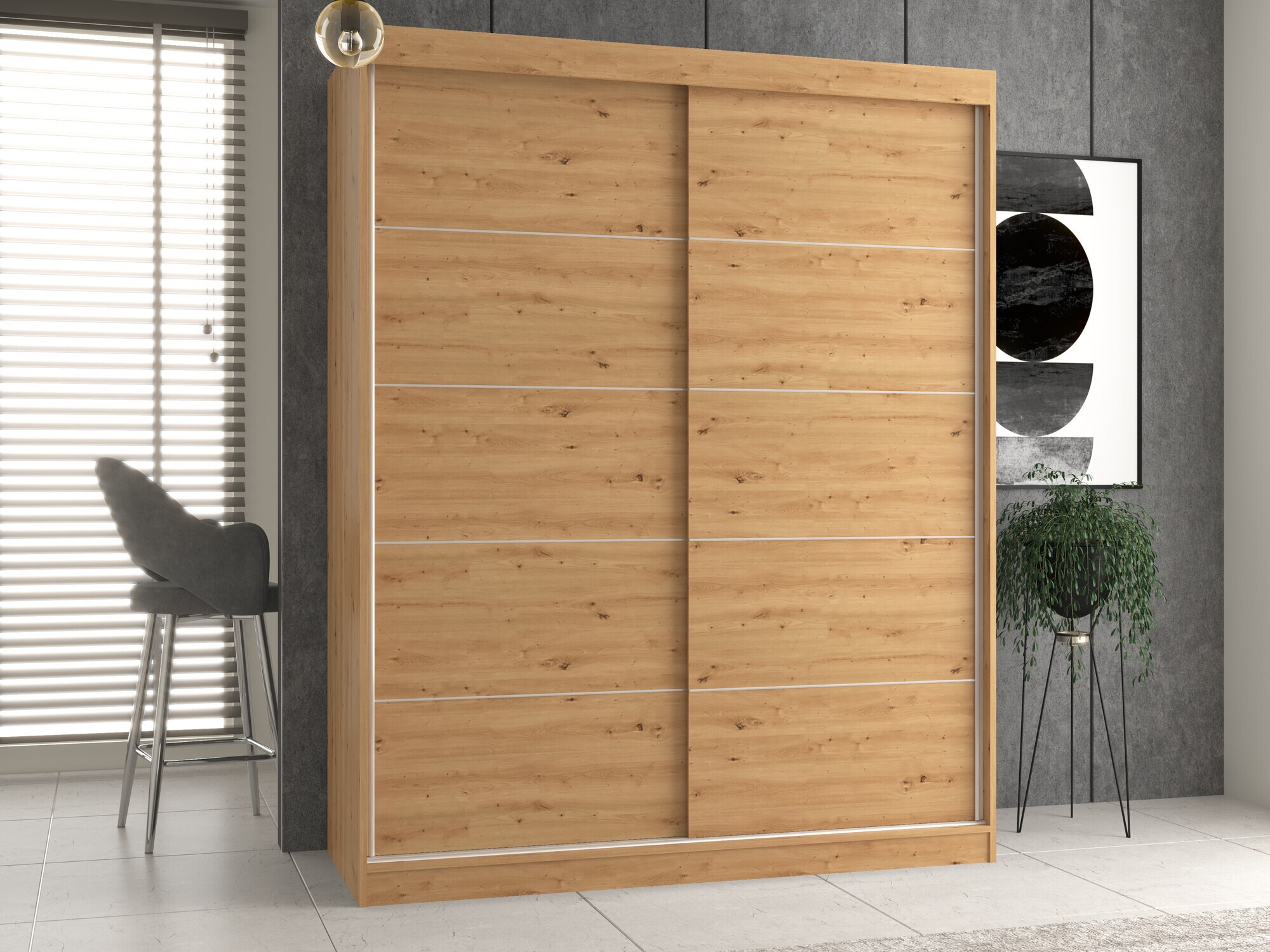 Wardrobe Mandeville 177 (Artisan oak)