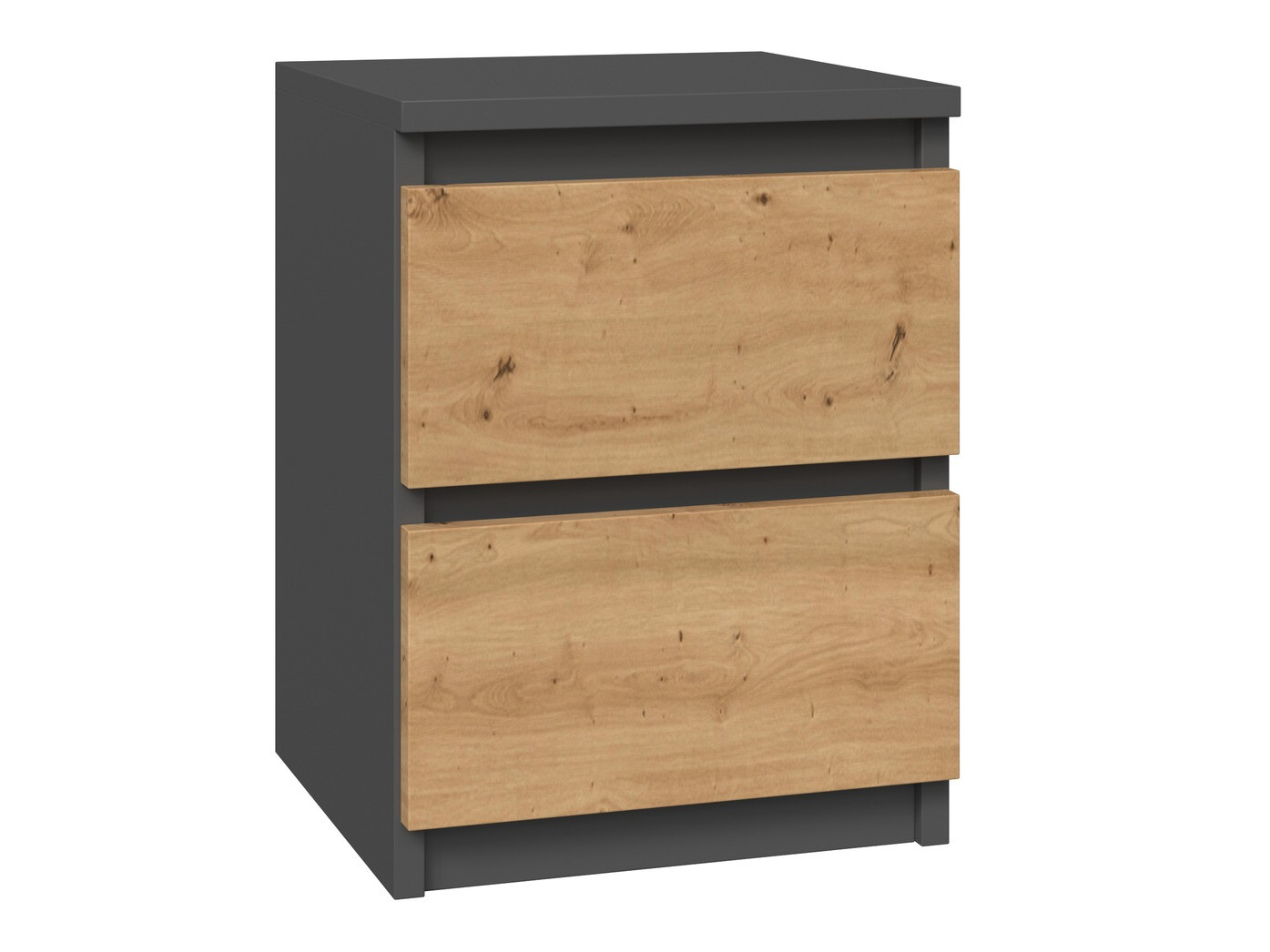 Bedside table Elbvelu 107 (Anthracite + Artisan oak)