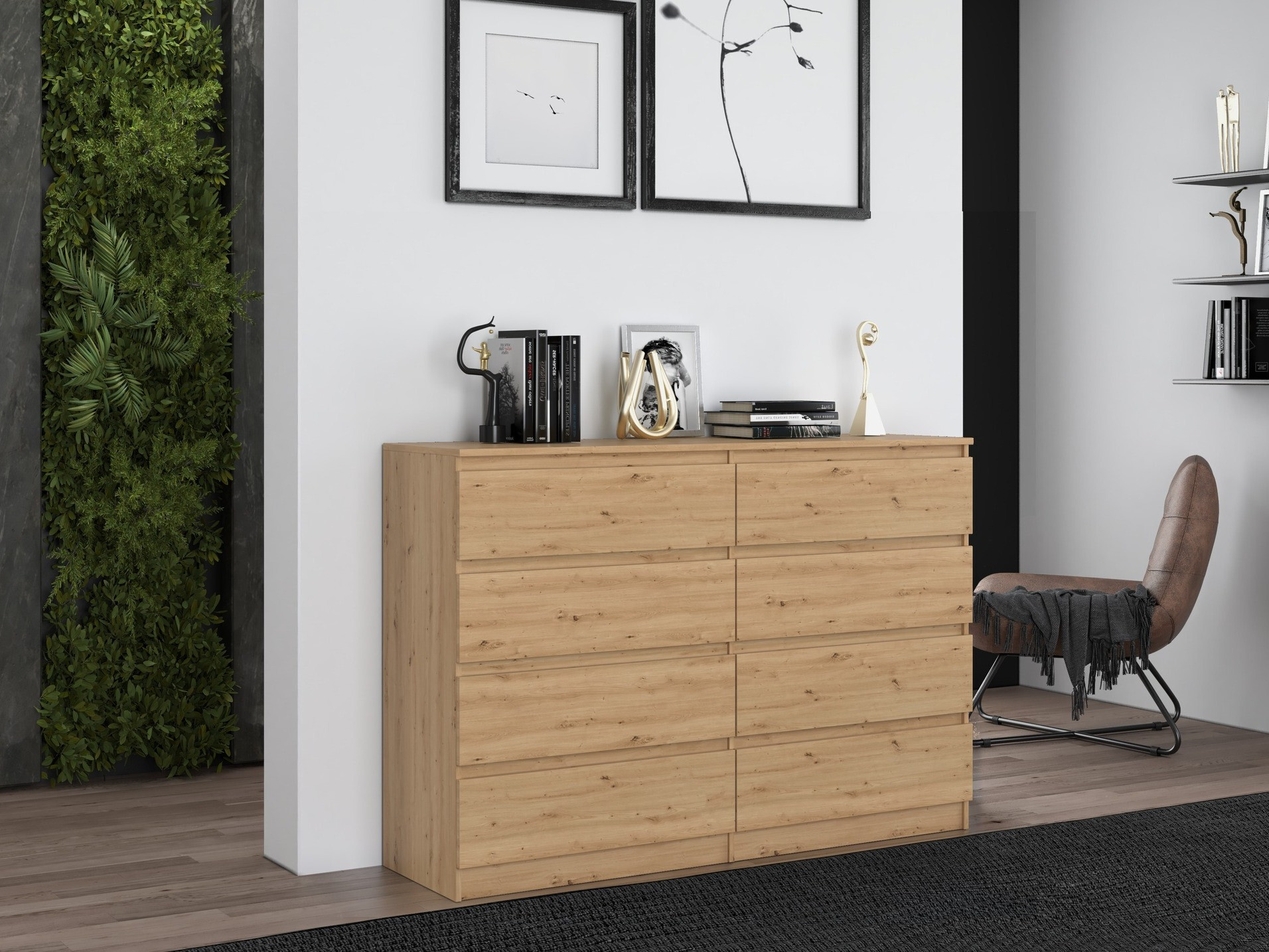 Chest of drawers Elbvelu 100 (Artisan oak)