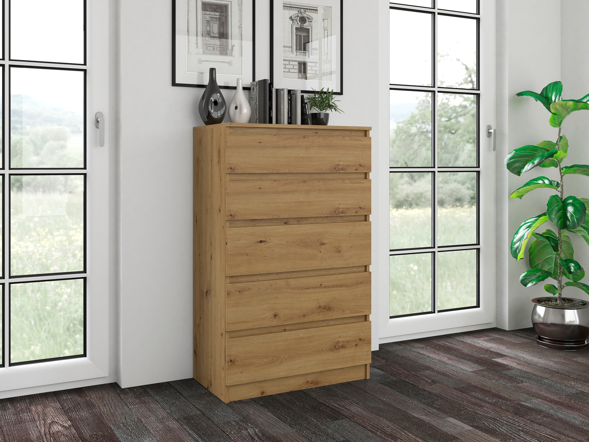 Chest of drawers Elbvelu 104 (Artisan oak)