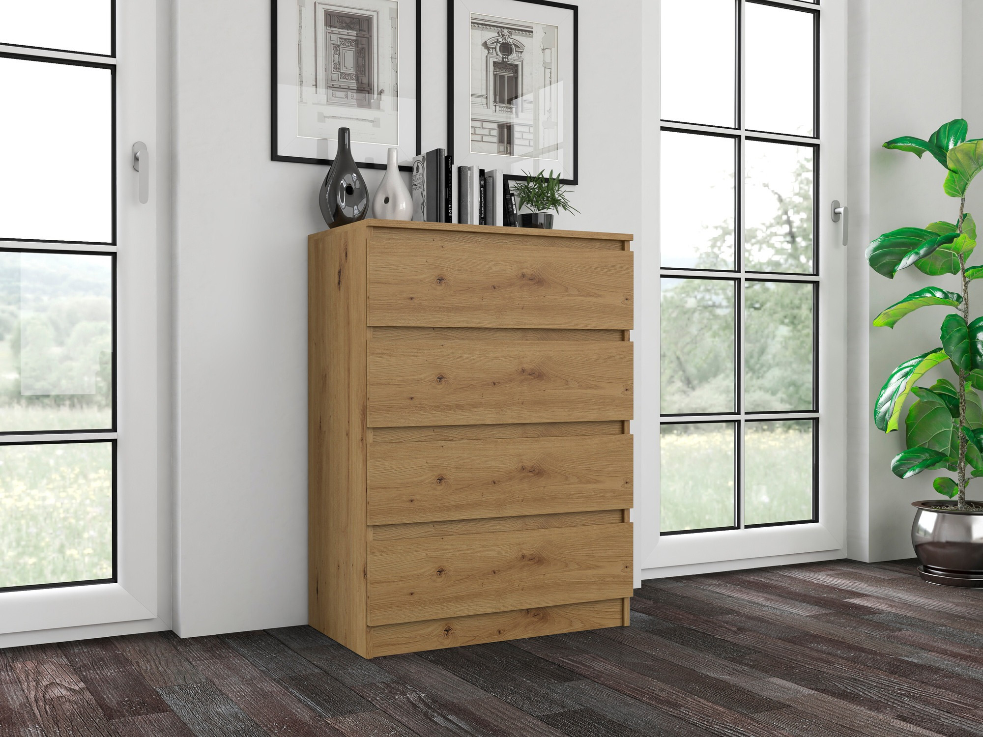 Chest of drawers Elbvelu 105 (Artisan oak)