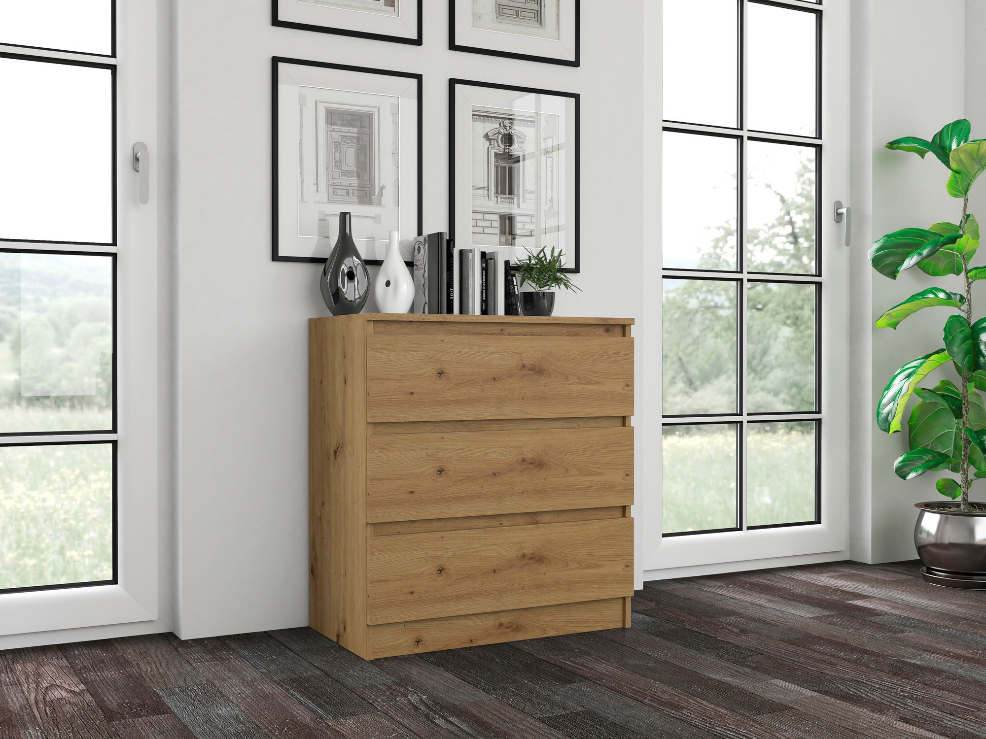 Chest of drawers Elbvelu 106 (Artisan oak)
