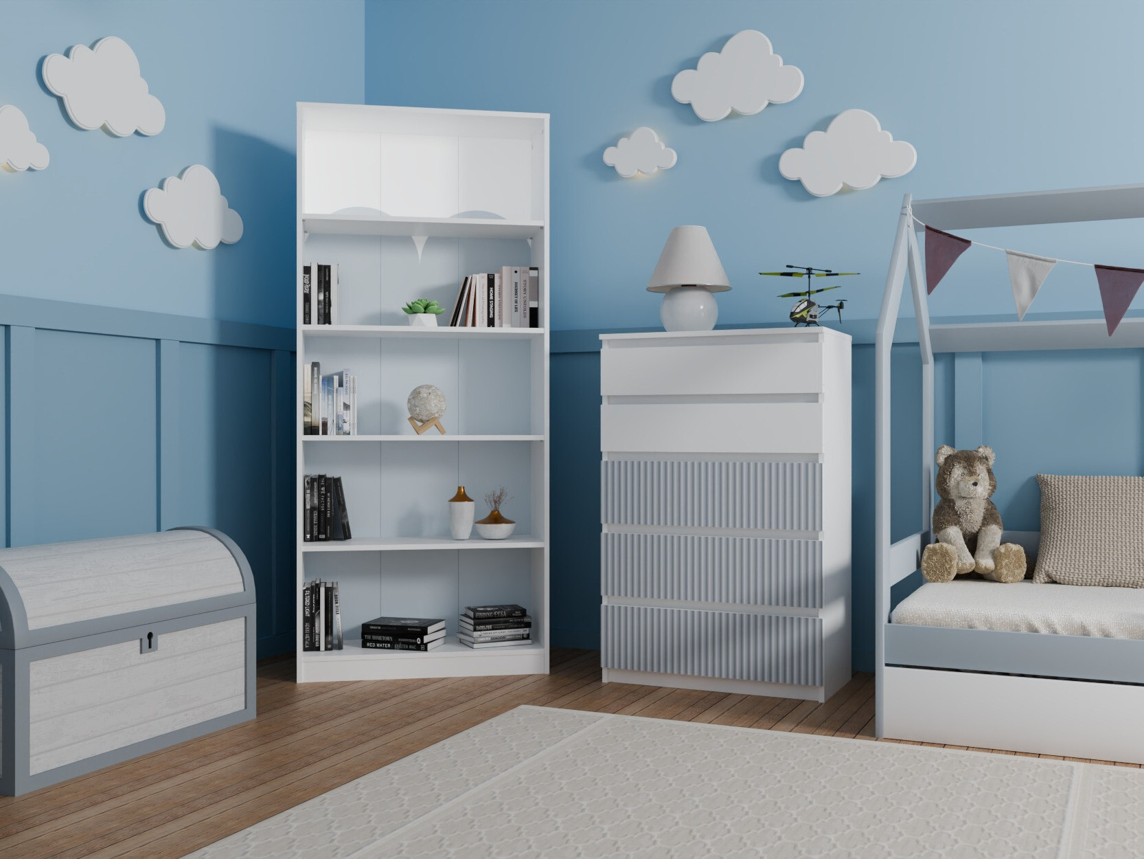 Chest of drawers Mortore 100 (Blue)