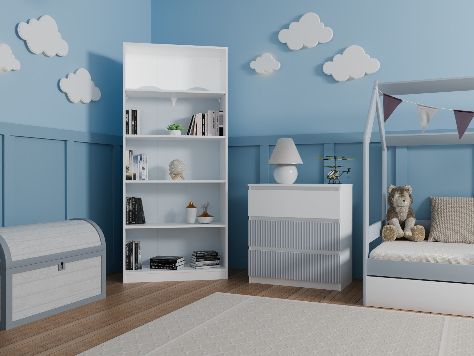 Chest of drawers Mortore 102 (Blue)