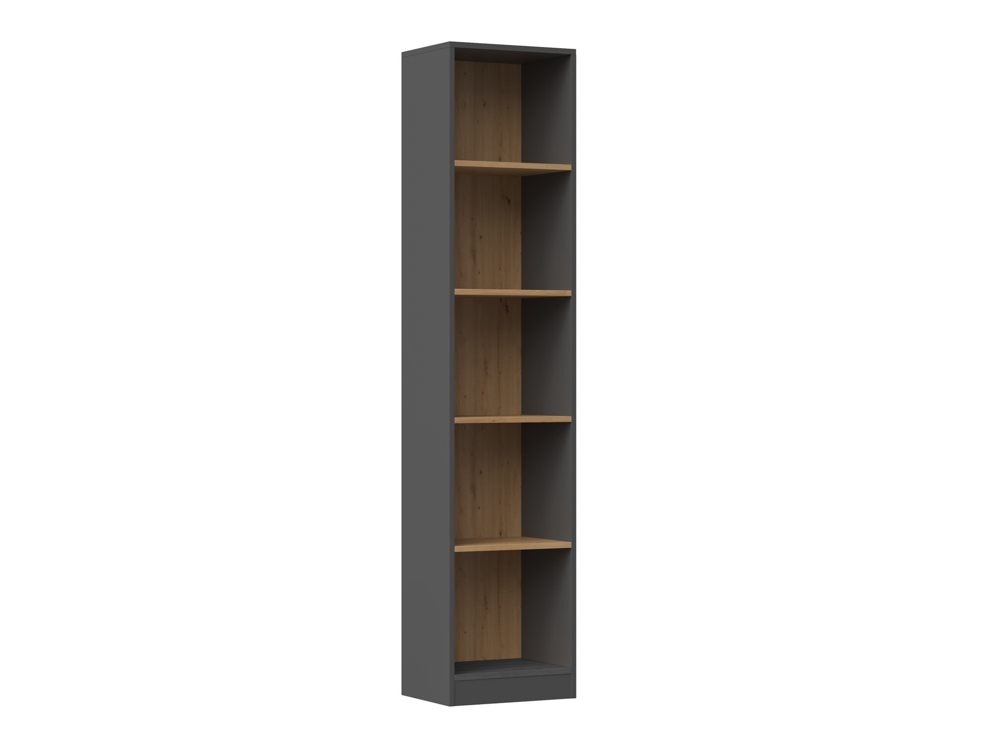 Bookcase Mandeville 183 (Anthracite + Artisan oak)