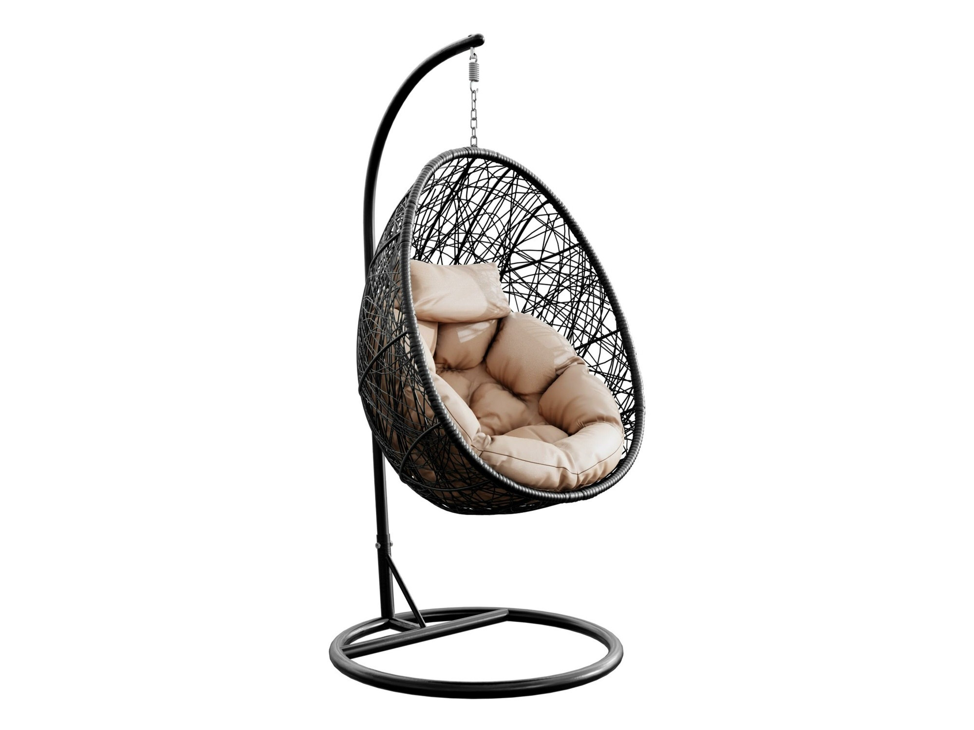 Hanging chair Comfivo 505 (Black + Cream)