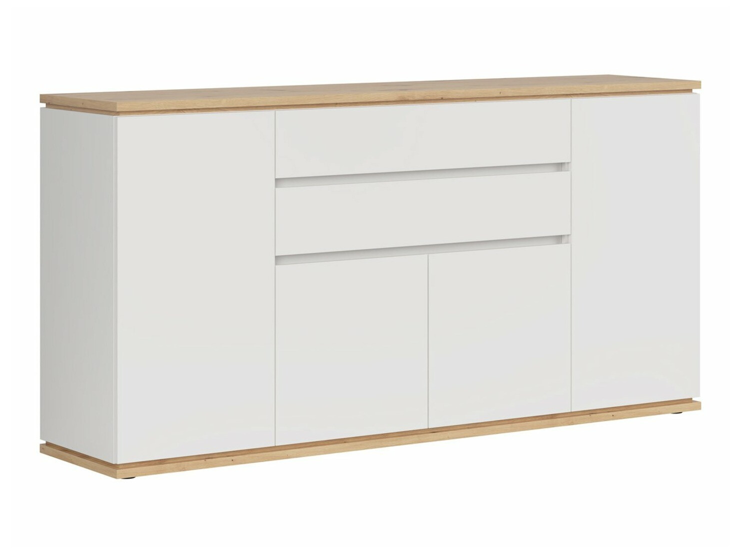 Chest of drawers Cirfelo 101 (White + Artisan oak)