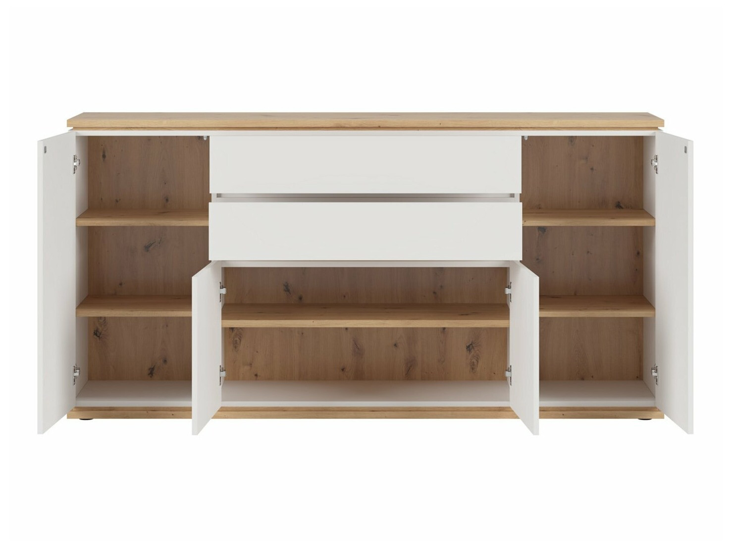 Chest of drawers Cirfelo 101 (White + Artisan oak)