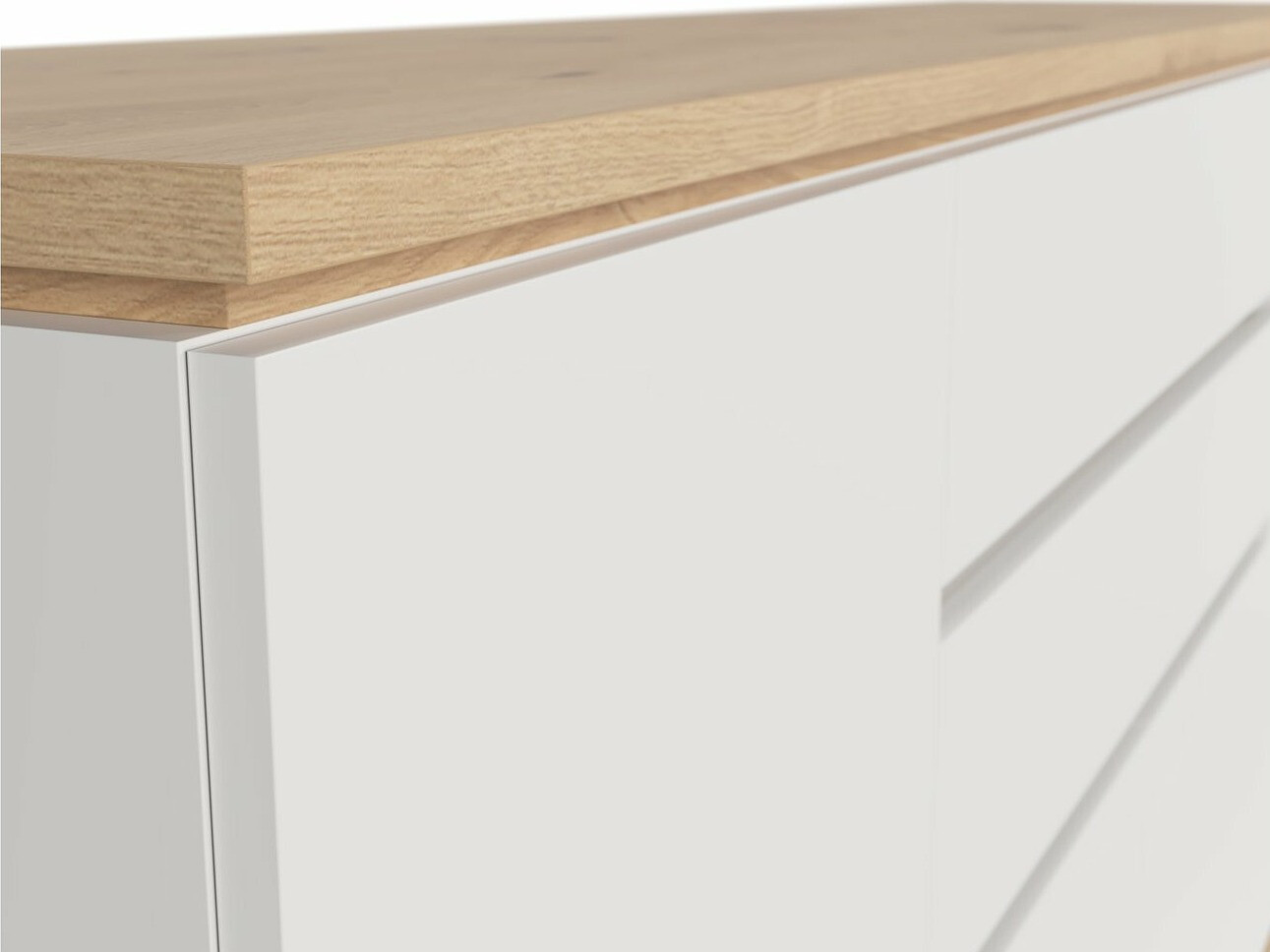 Chest of drawers Cirfelo 101 (White + Artisan oak)