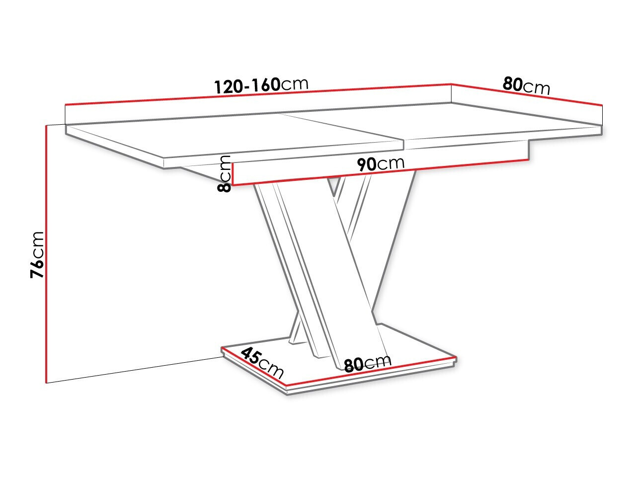 Table Musus (White + Concrete)