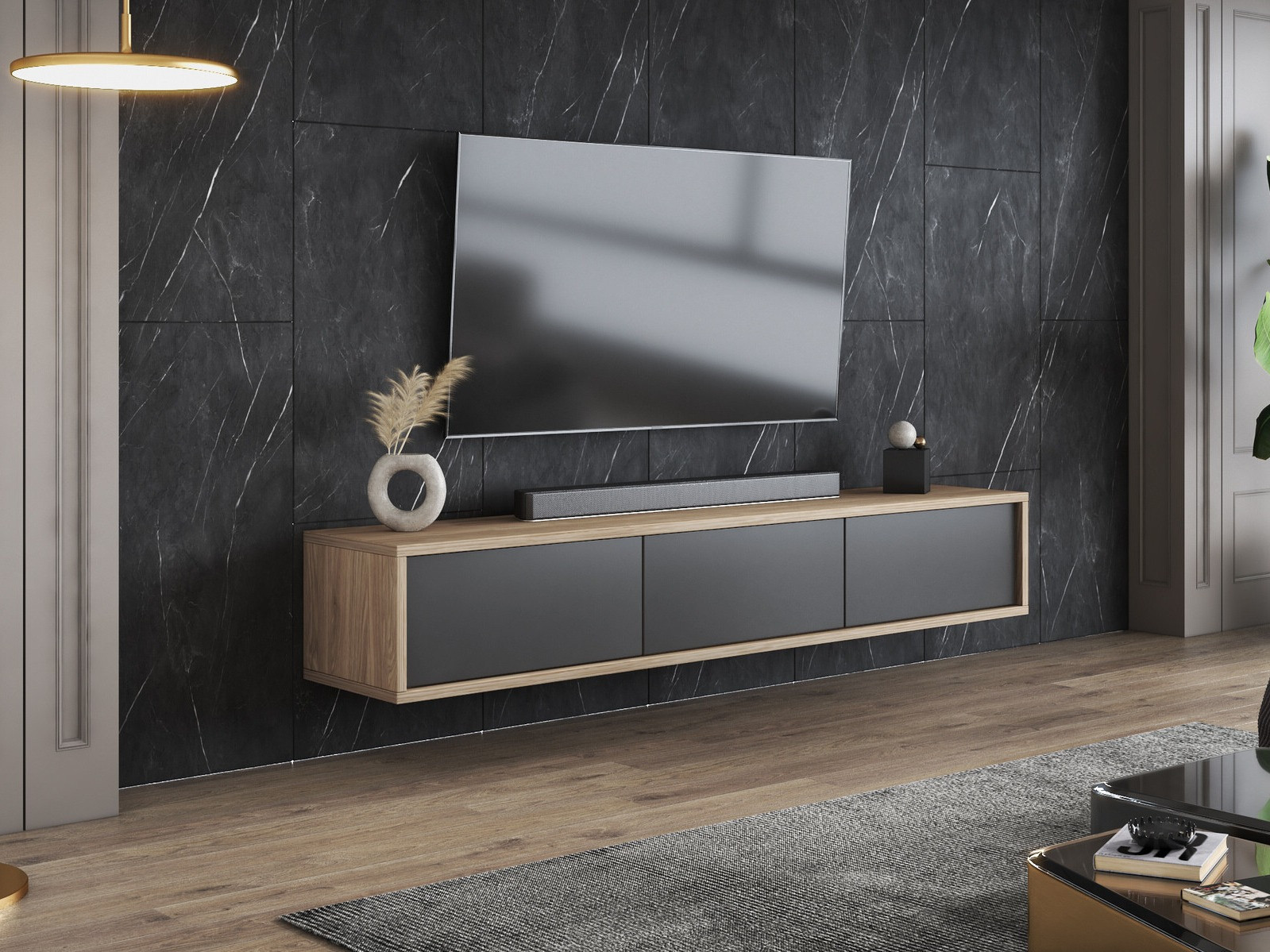 TV stand Austin 324 (Oak + Anthracite)