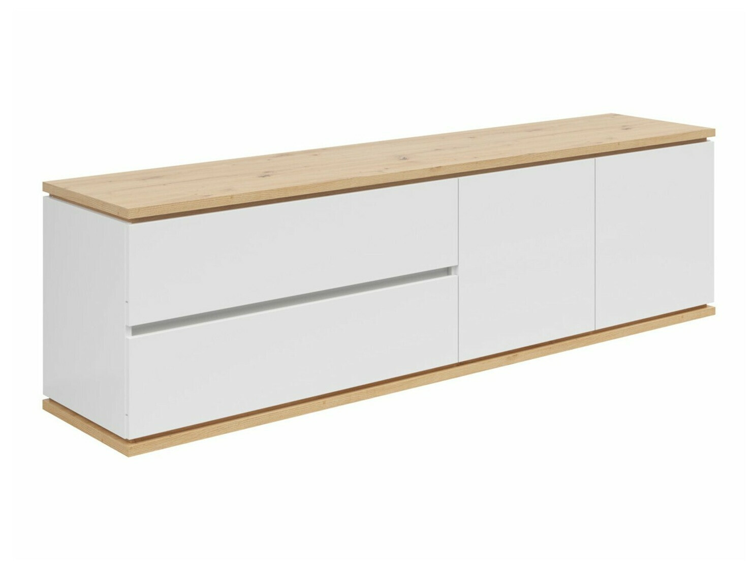 TV stand Cirfelo 100 (White + Artisan oak)