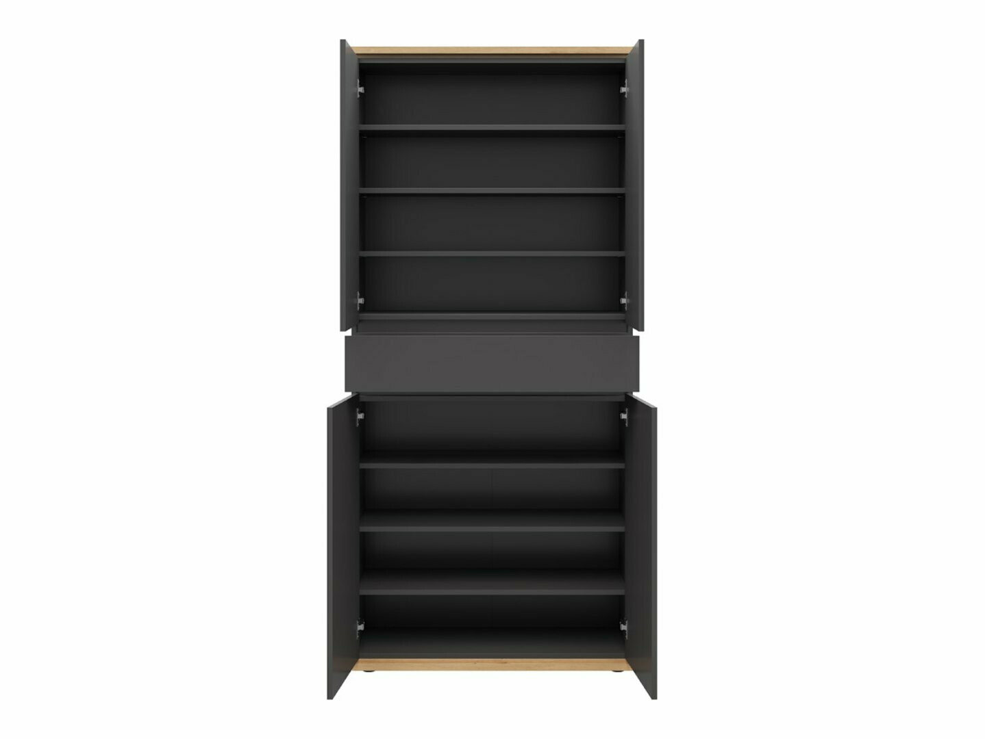 Bookcase Cirfelo 103 (Graphite + Artisan oak)