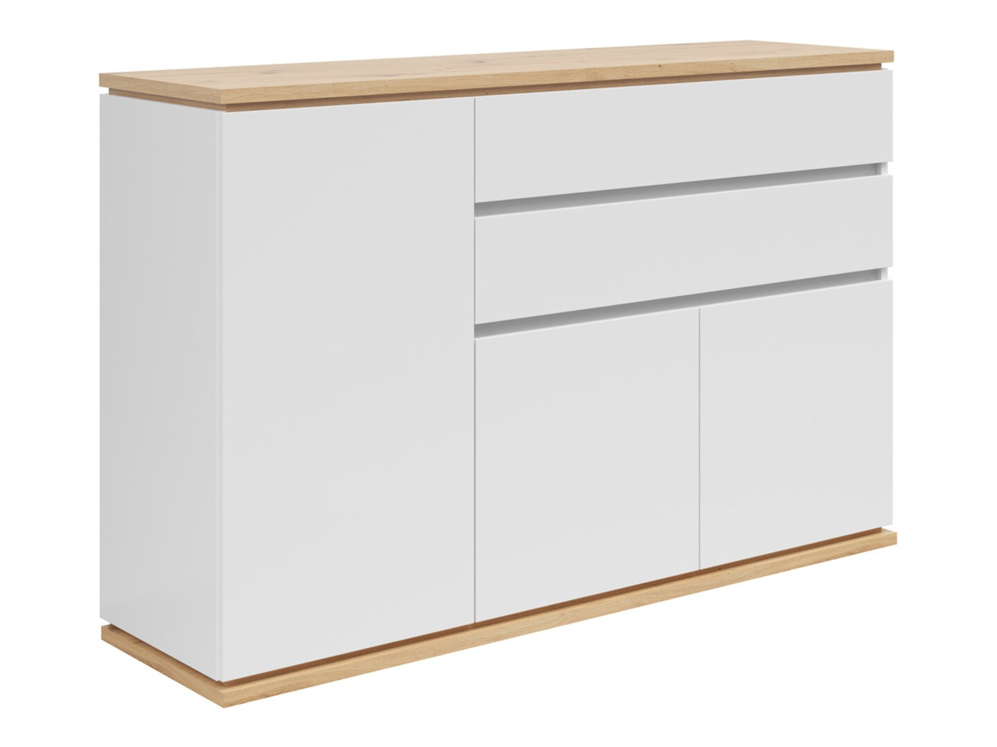 Chest of drawers Cirfelo 102 (White + Artisan oak)
