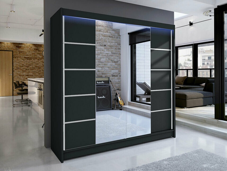 Wardrobe Closico Cavaris V (Black)