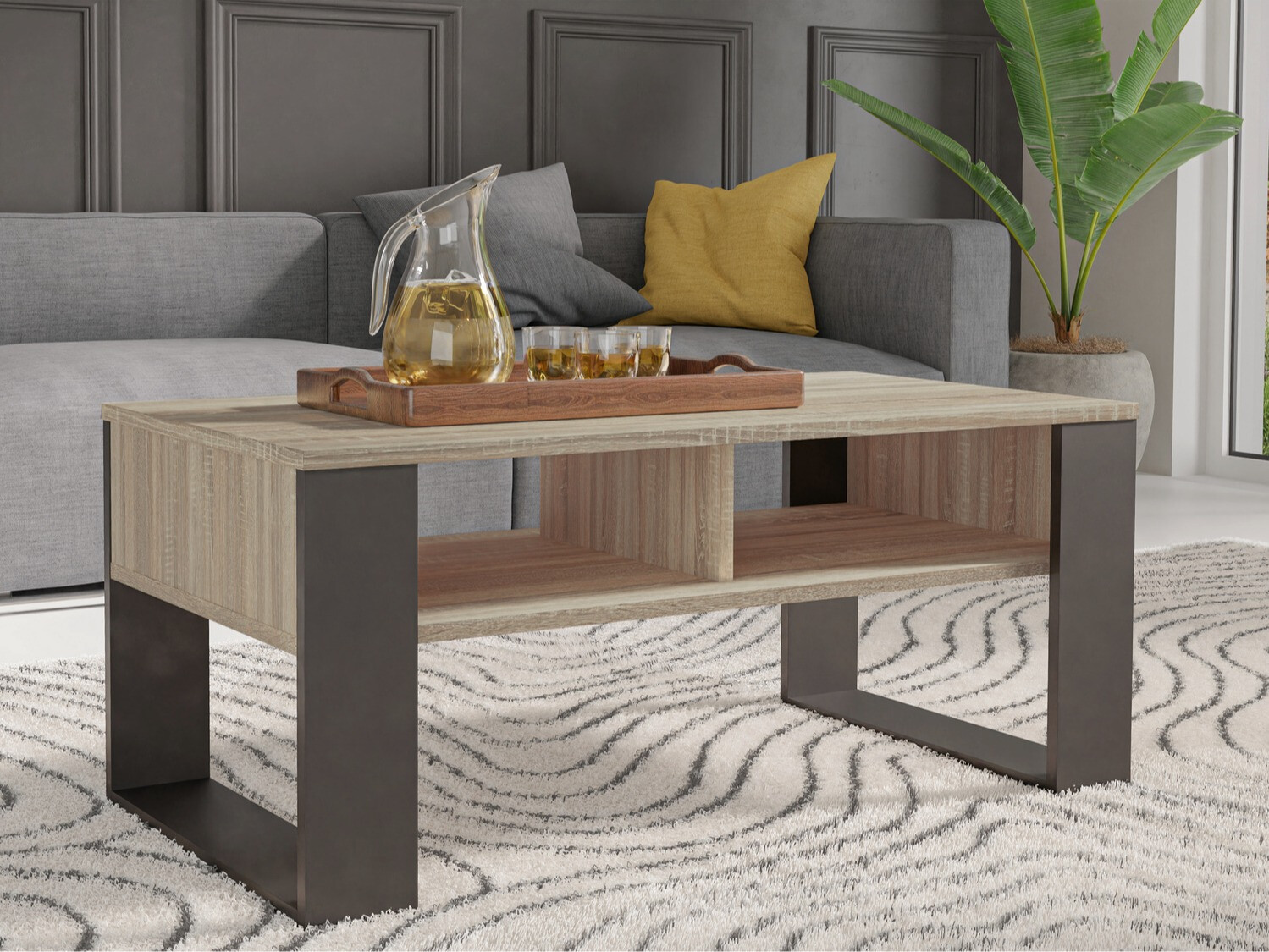 Coffee table Mandeville 209 (Sonoma oak + Black)