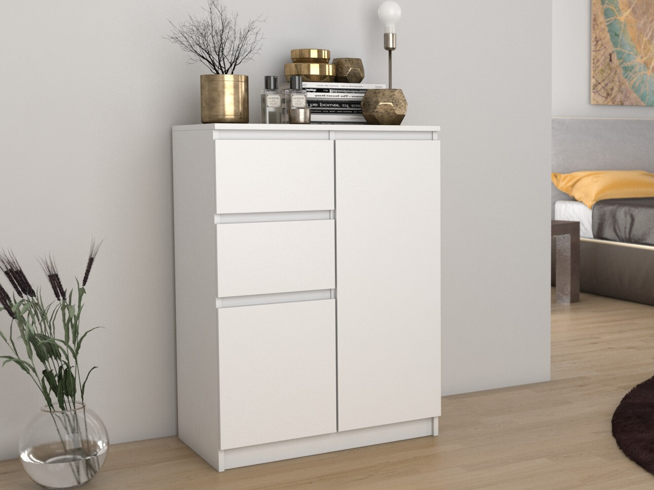 Chest of drawers Elbvelu 111 (White)