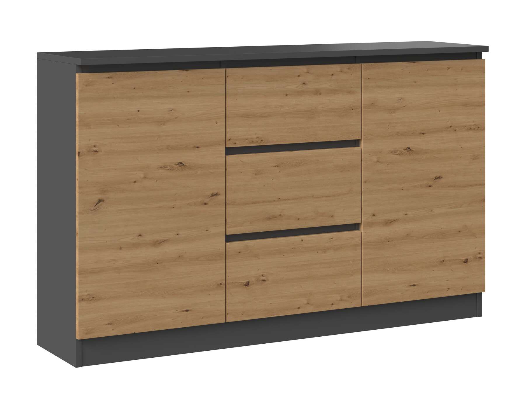 Chest of drawers Elbvelu 112 (Anthracite + Artisan oak)