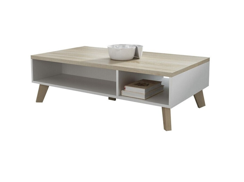 Coffee table Larfloi 101 (White + Sonoma oak)