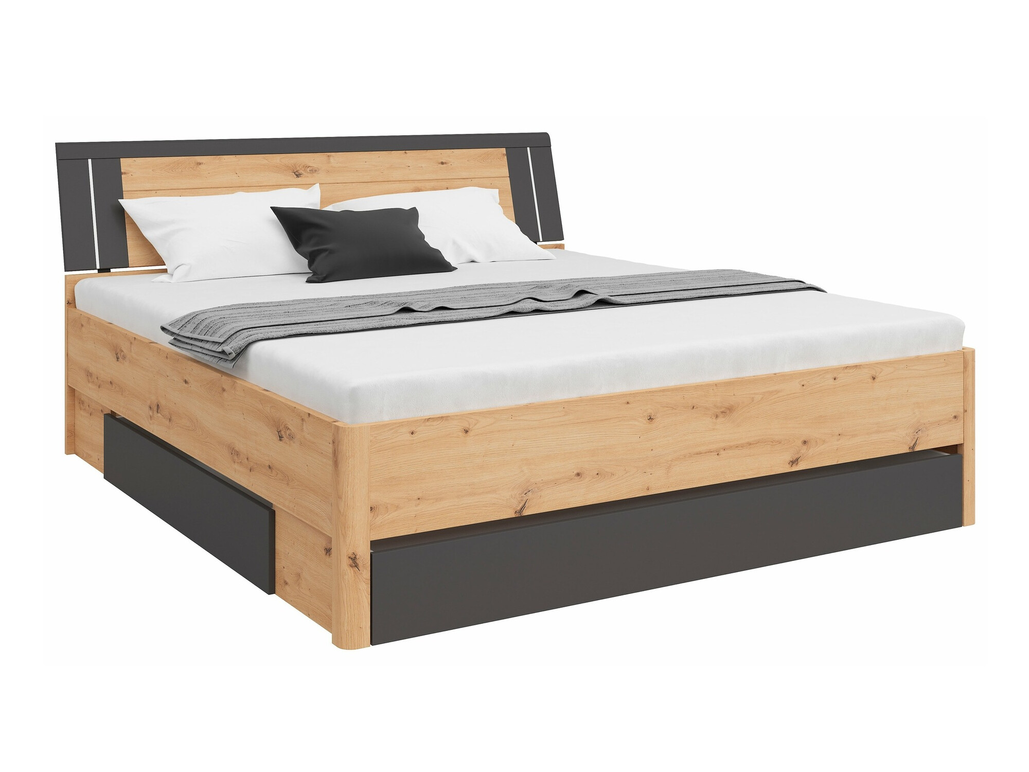 Bed Nolalo 103 (Artisan oak + Graphite)