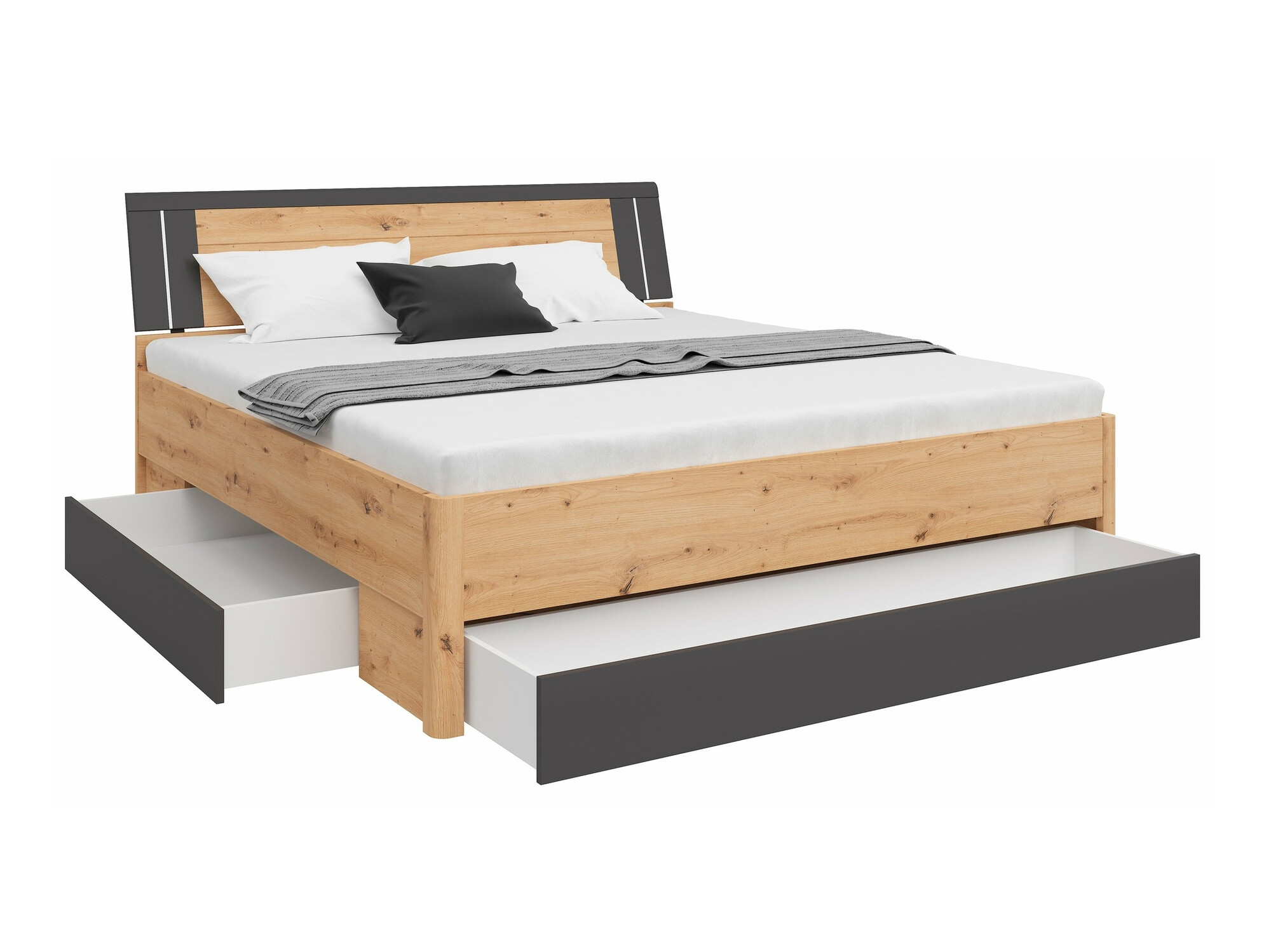 Bed Nolalo 103 (Artisan oak + Graphite)