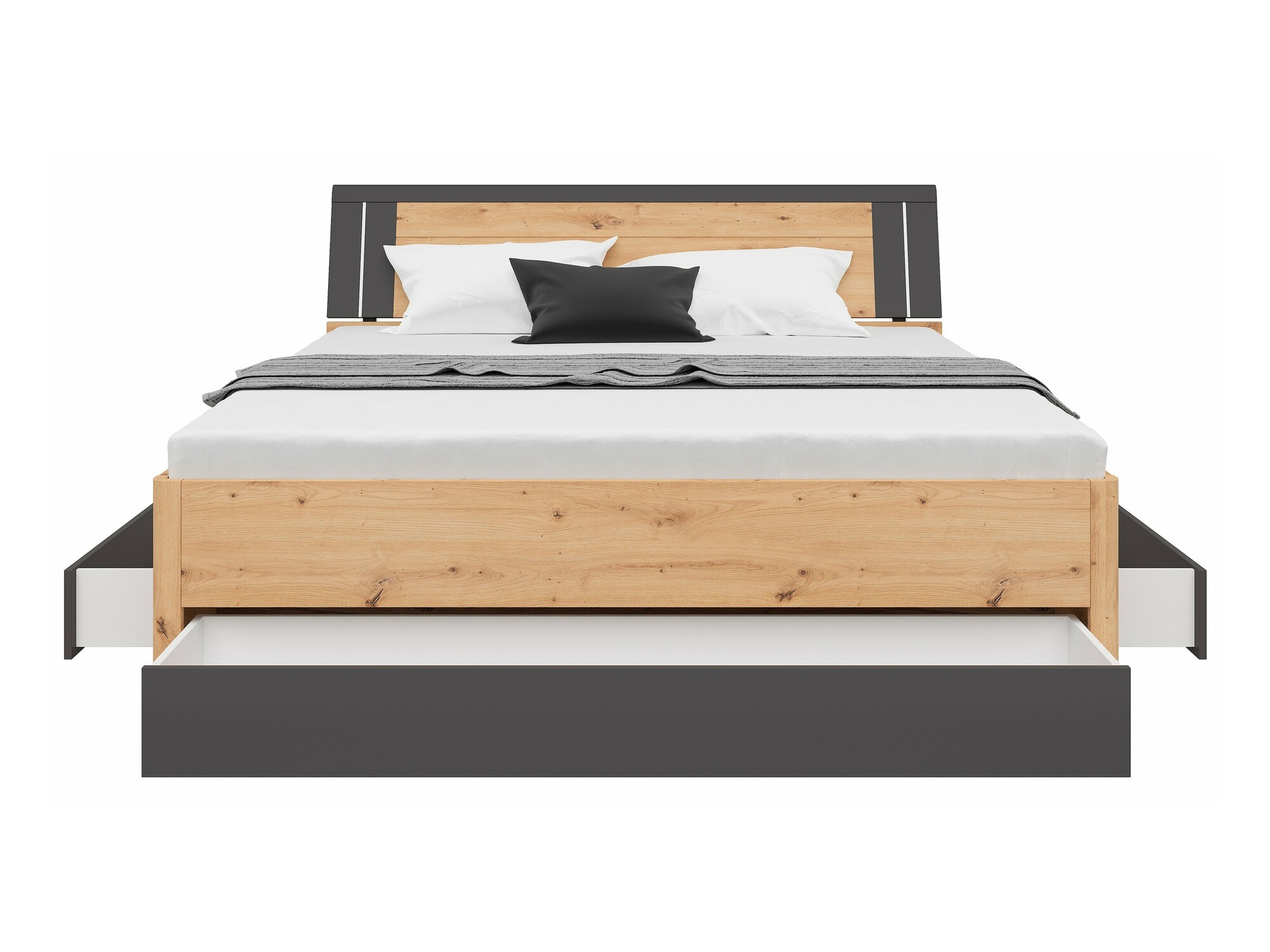 Bed Nolalo 103 (Artisan oak + Graphite)