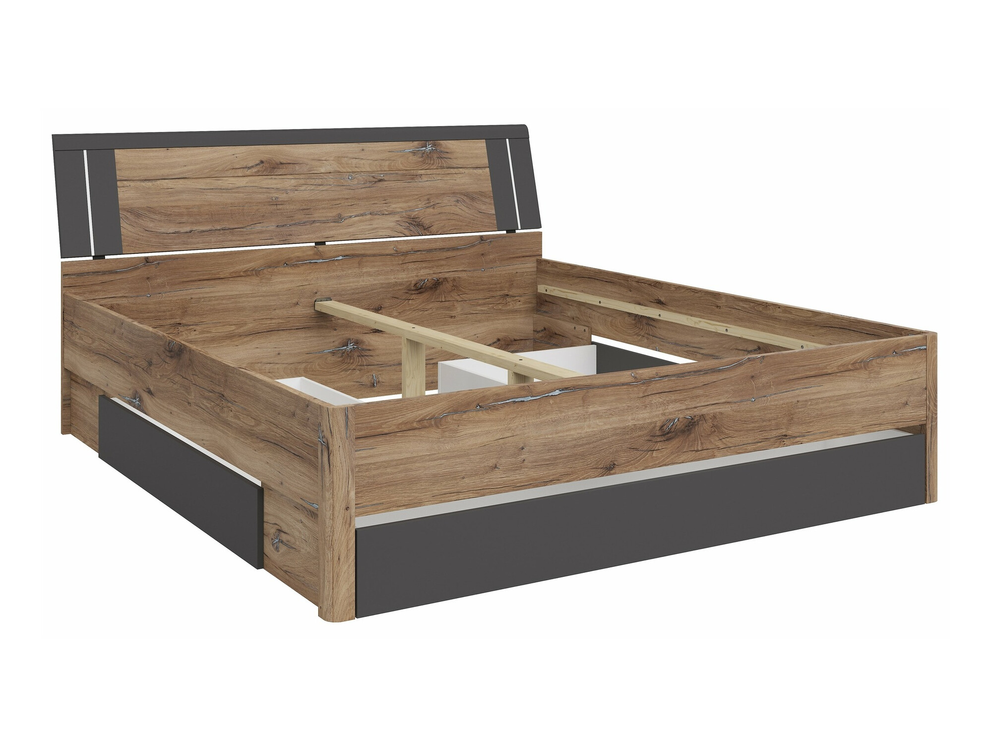 Bed Nolalo 103 (Dark oak + Graphite)