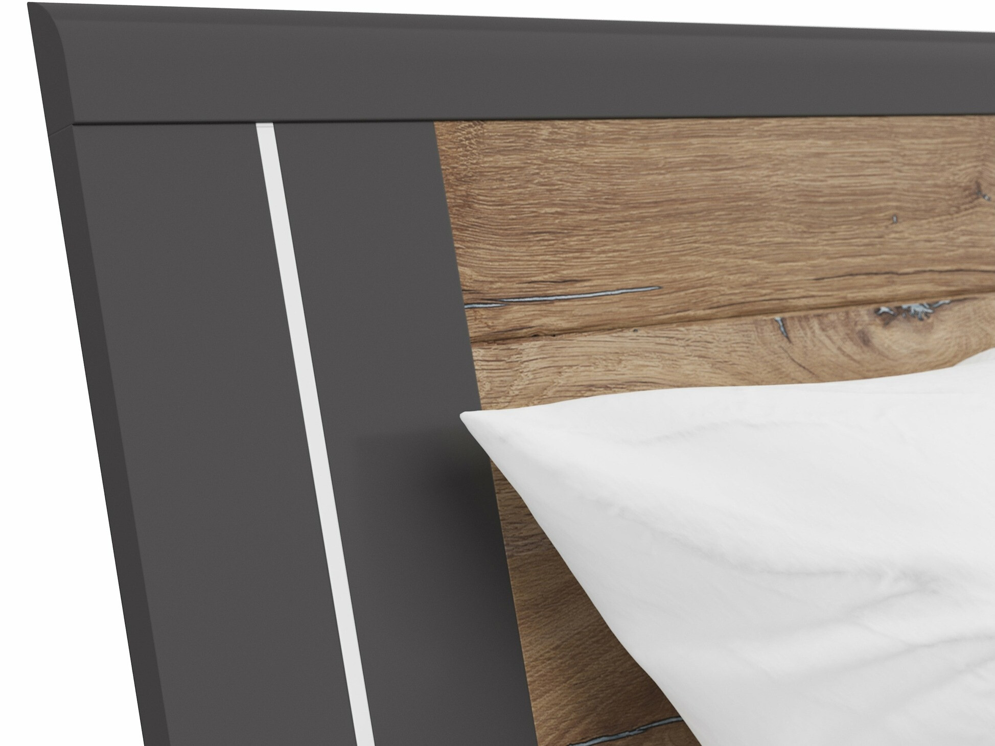 Bed Nolalo 103 (Dark oak + Graphite)