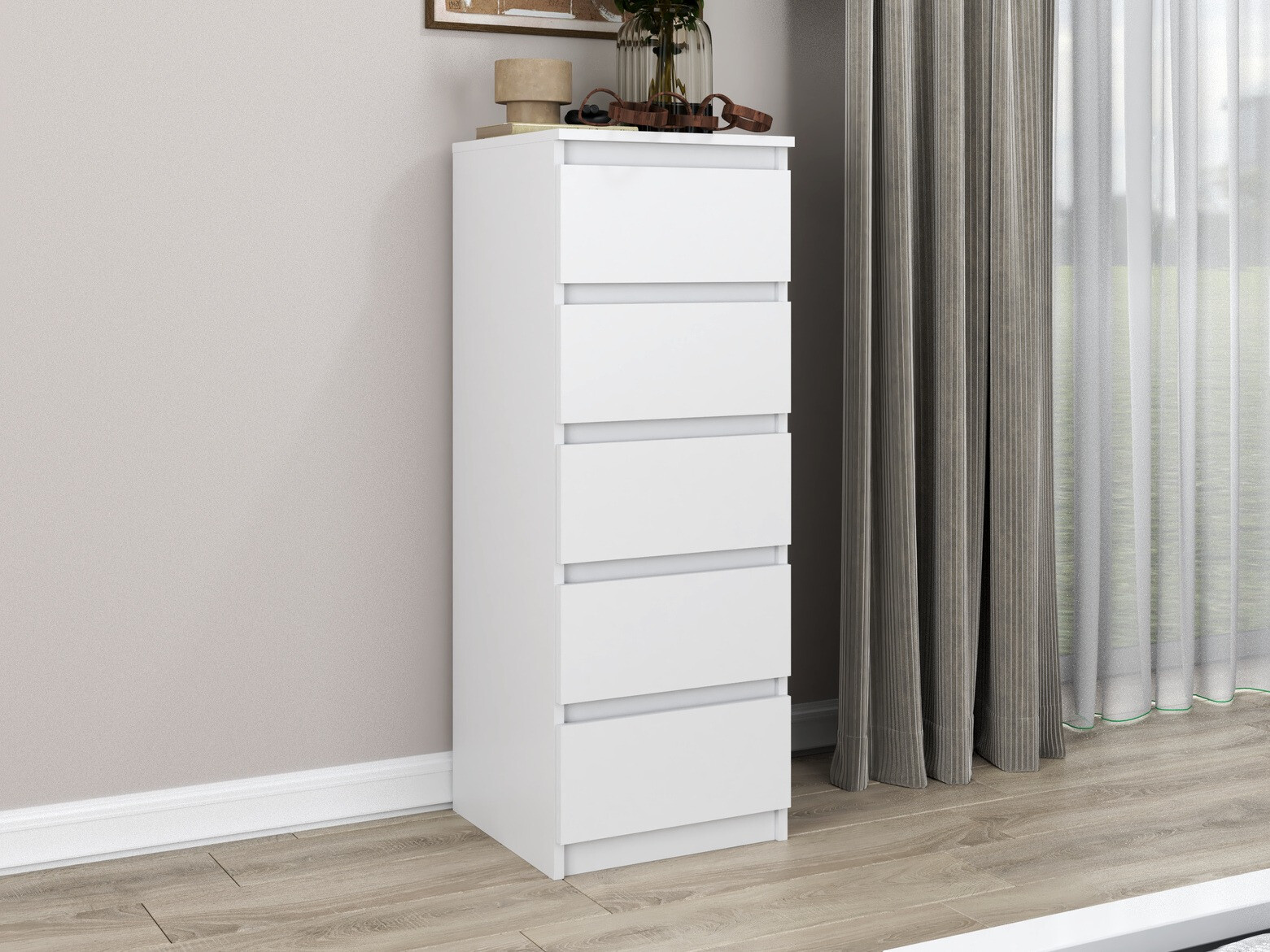 Chest of drawers Elbvelu 121 (White)