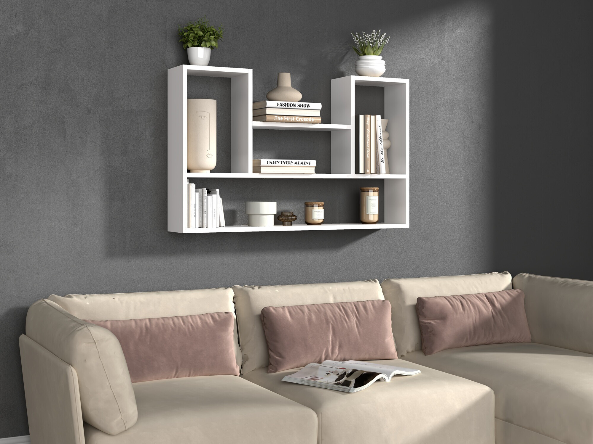 Wall shelf Mandeville 225 (White)