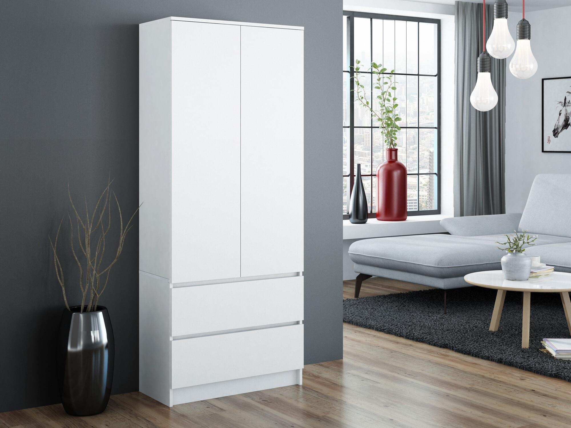 Wardrobe Elbvelu 116 (White)