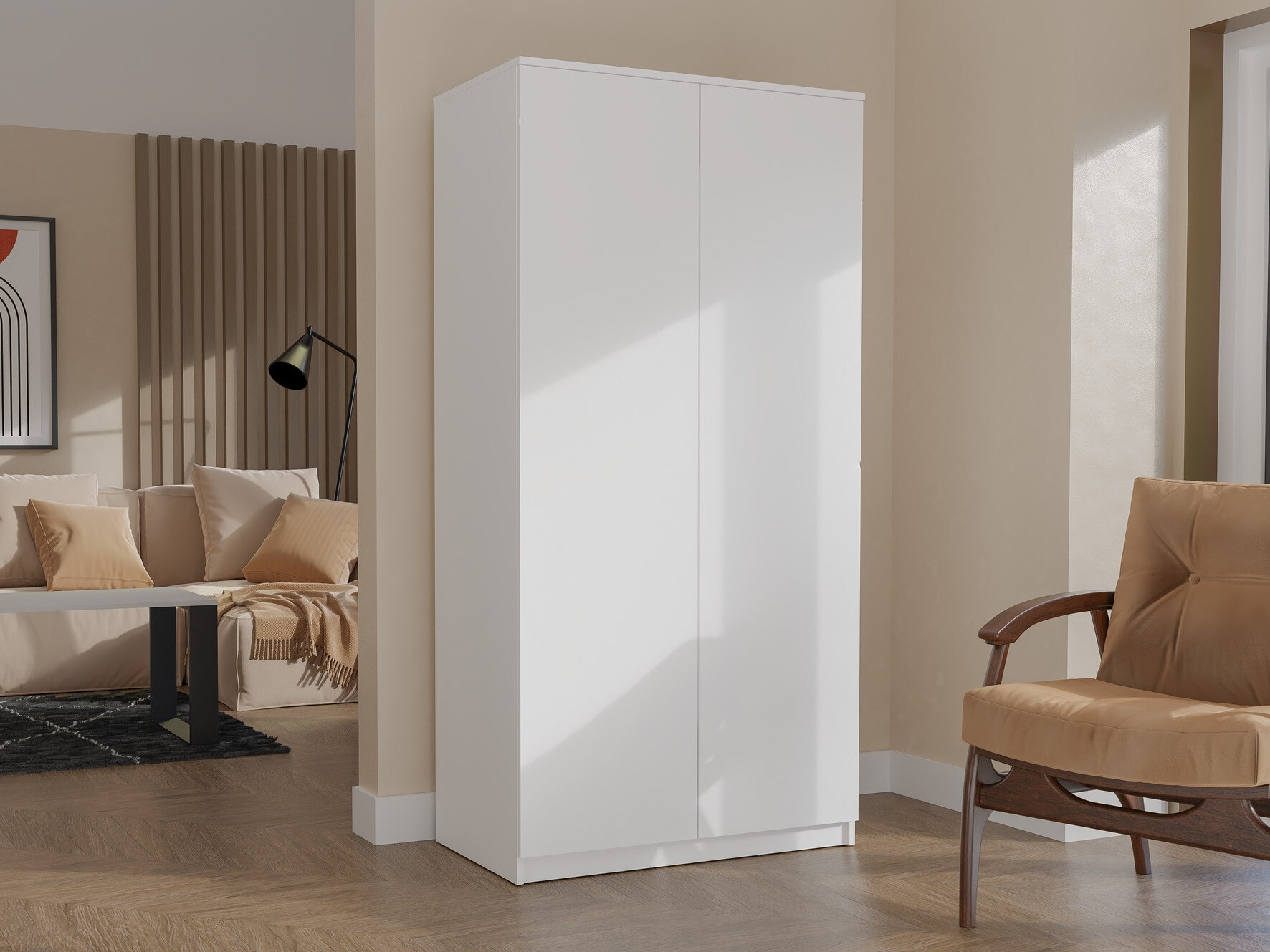 Wardrobe Elbvelu 117 (White)