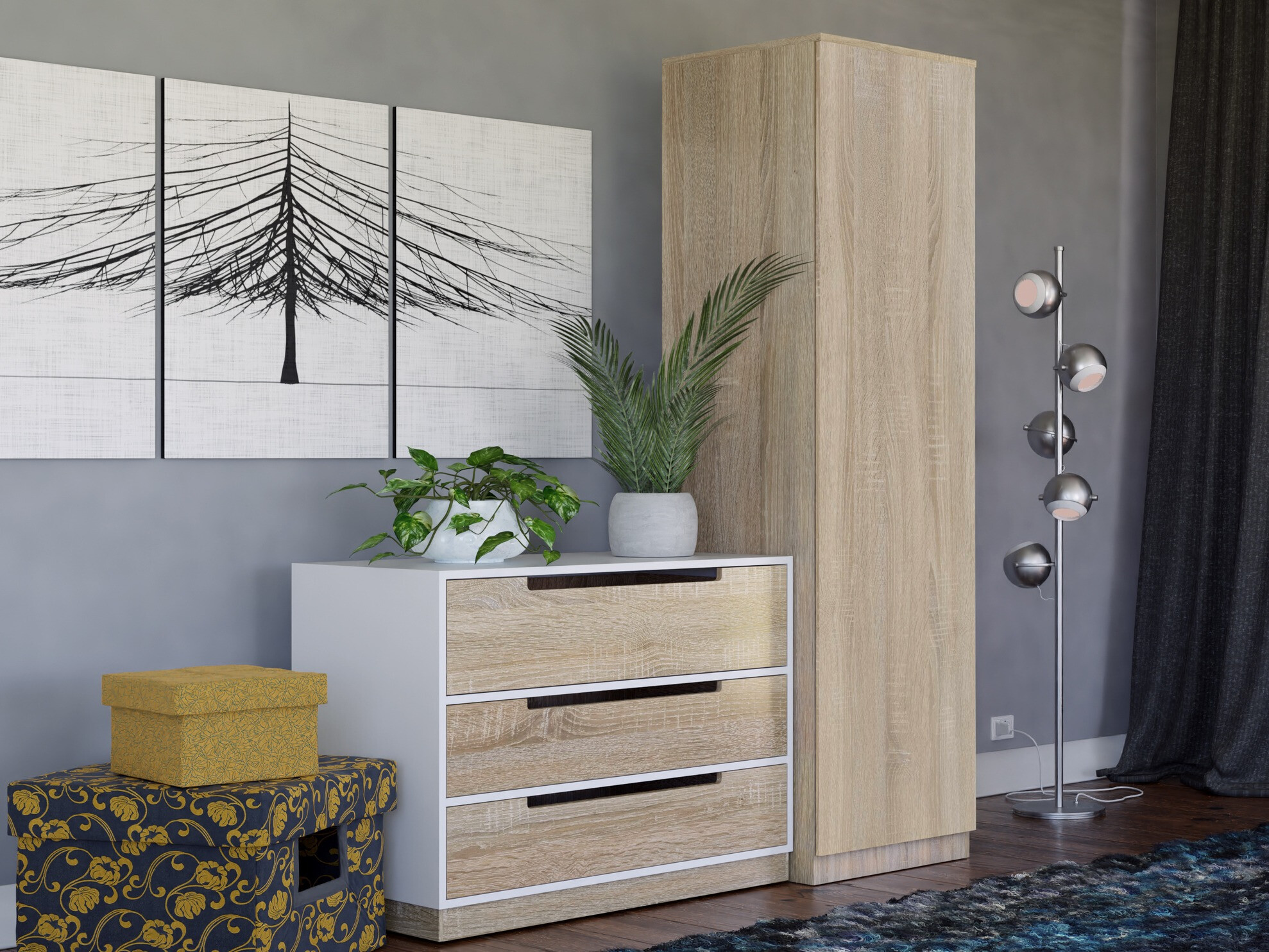 Wardrobe Elbvelu 118 (Sonoma oak)