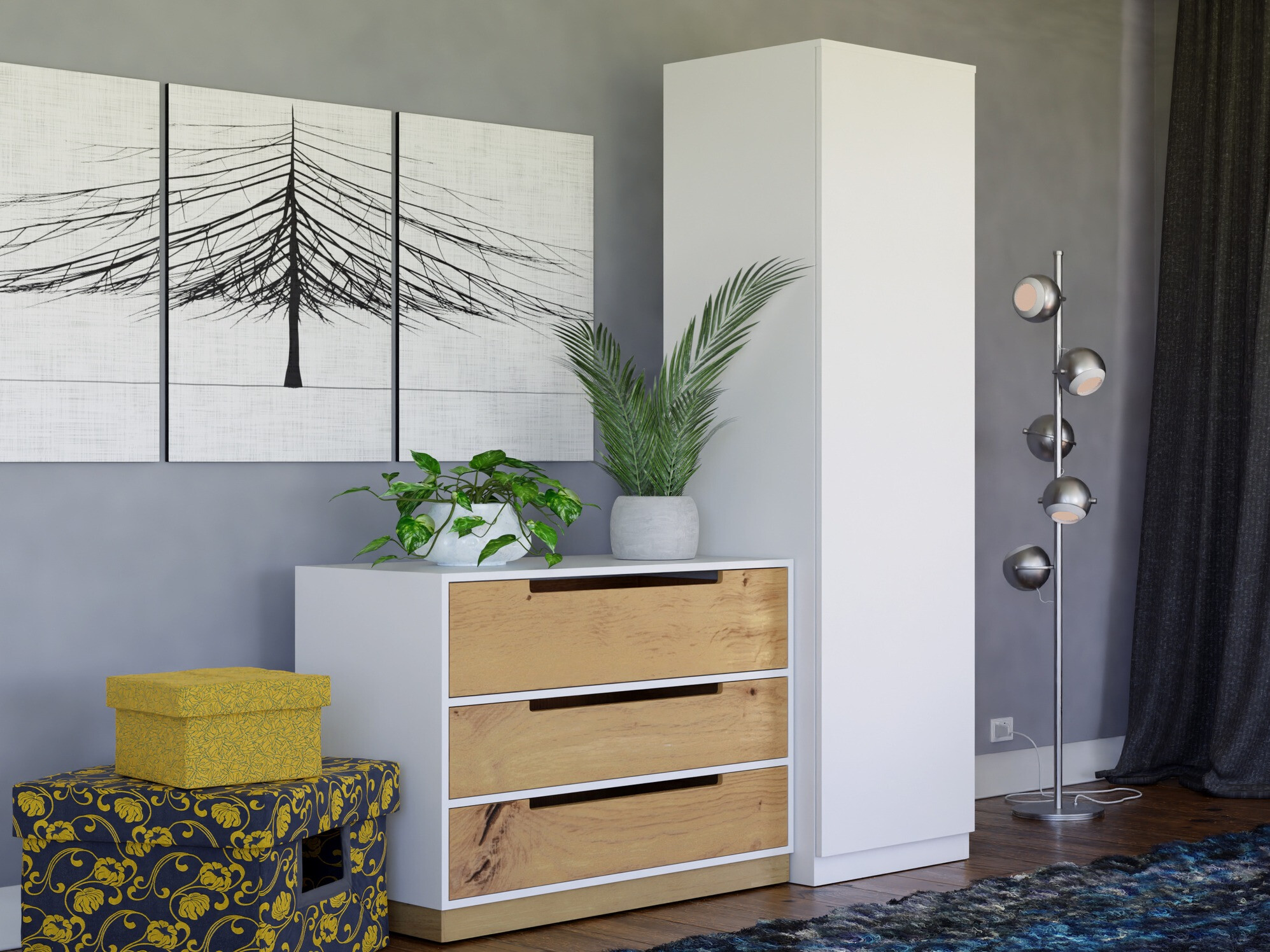 Wardrobe Elbvelu 118 (White)