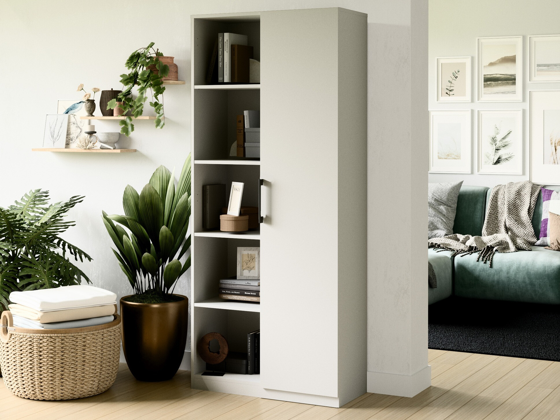 Bookcase Elbvelu 122 (White)