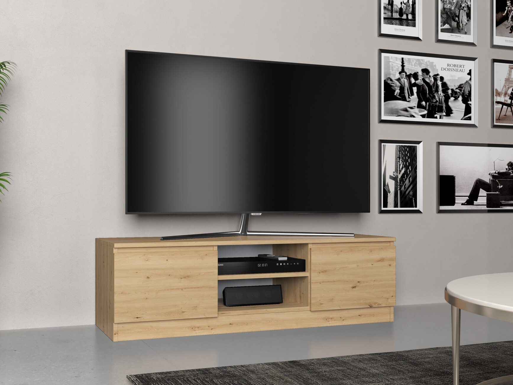 TV stand Elbvelu 123 (Artisan oak)
