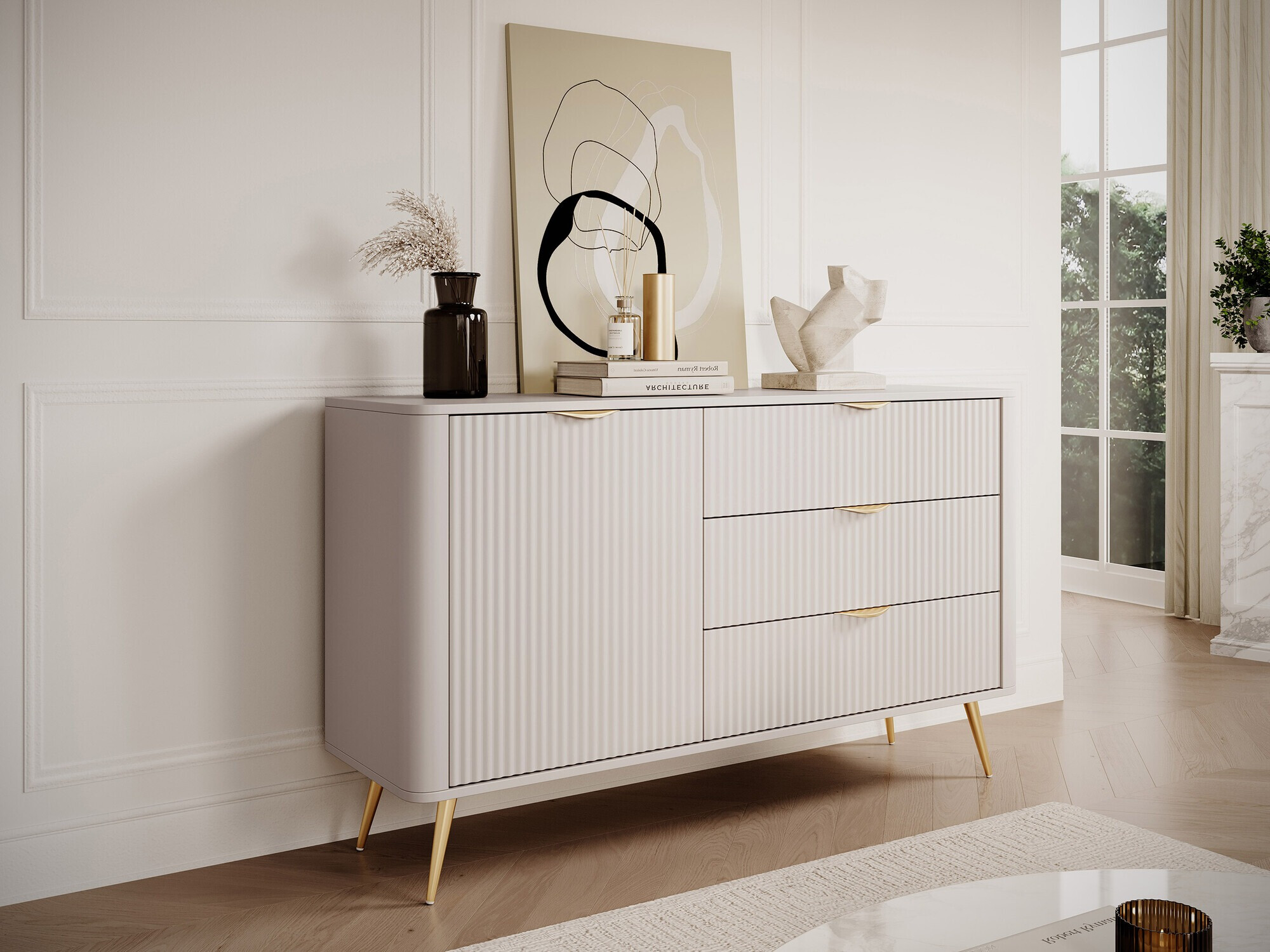 Chest of drawers Lectum (Beige)